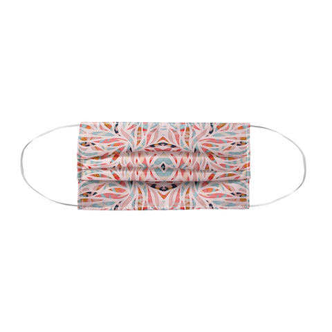 evamatise Boho Tile Abstraction Coral Face Mask