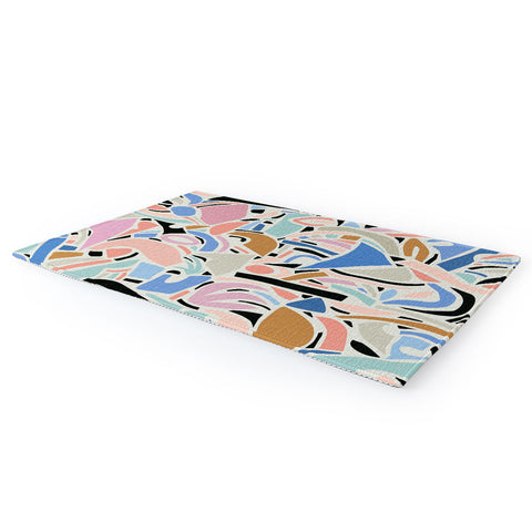 evamatise Contemporary Shapes N01 Spring Abstraction Area Rug