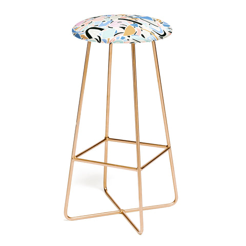 evamatise Contemporary Shapes N01 Spring Abstraction Bar Stool