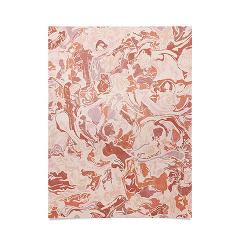 evamatise EarthTone Marble Texture 70s Poster