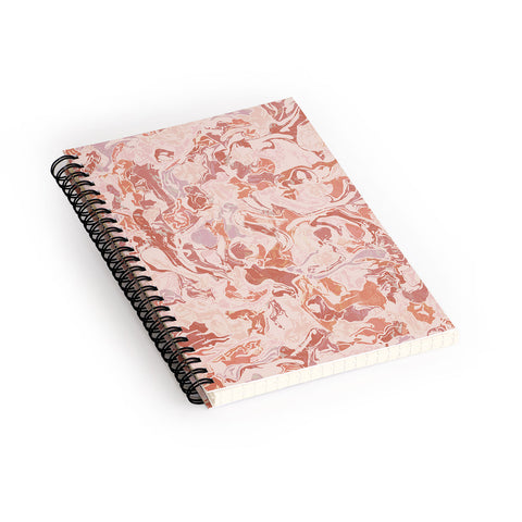 evamatise EarthTone Marble Texture 70s Spiral Notebook