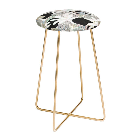 evamatise Leopards and Palms Rainbow Counter Stool