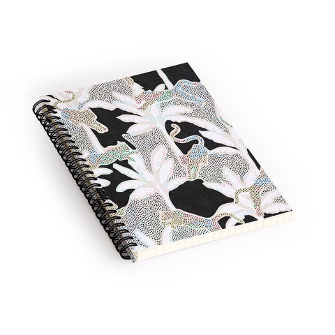 evamatise Leopards and Palms Rainbow Spiral Notebook