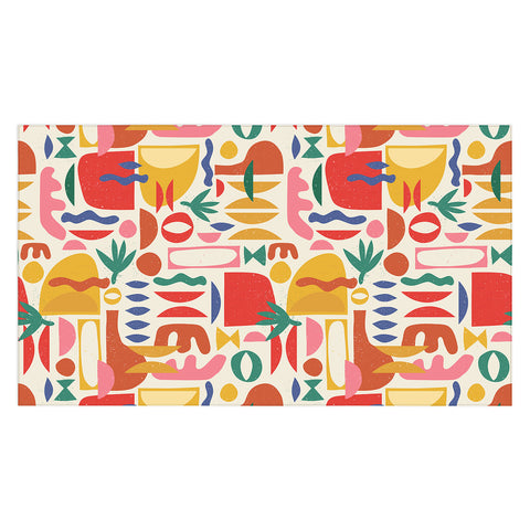 evamatise Mid Century Summer Abstraction Tablecloth