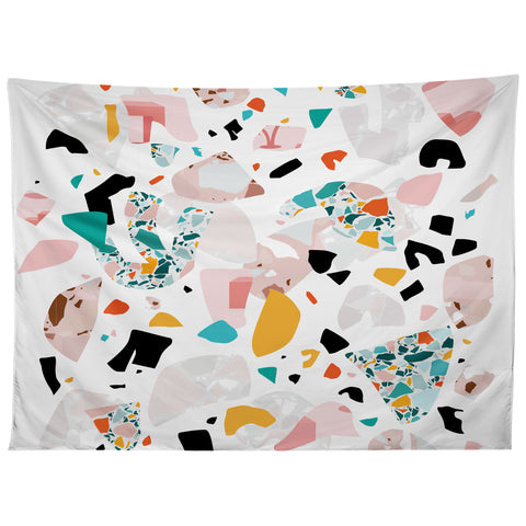 evamatise Mixed Mess I Collage Terrazzo Tapestry