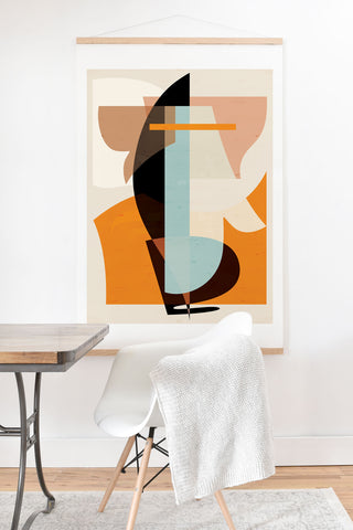 evamatise Modern Abstraction Desert Art Print And Hanger