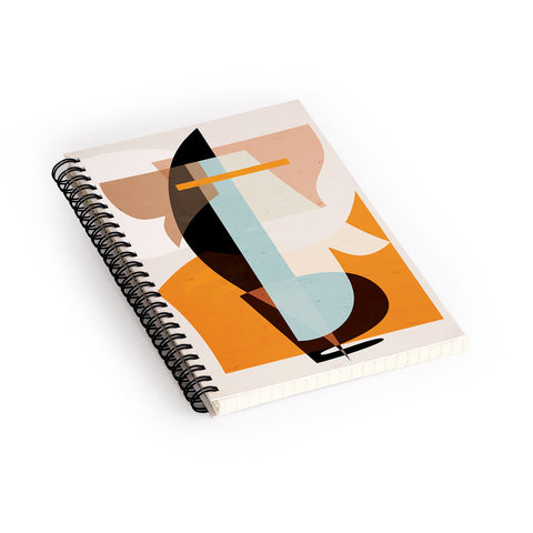 evamatise Modern Abstraction Desert Spiral Notebook