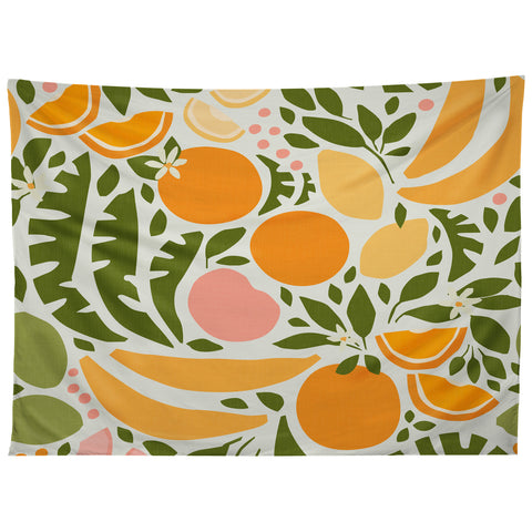 evamatise Modern Fruits Retro Abstract Tapestry