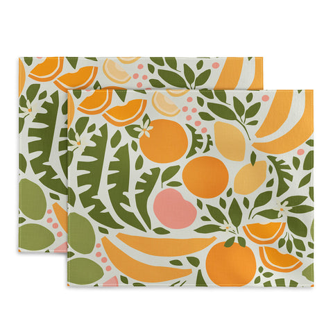 evamatise Modern Fruits Retro Abstract Placemat