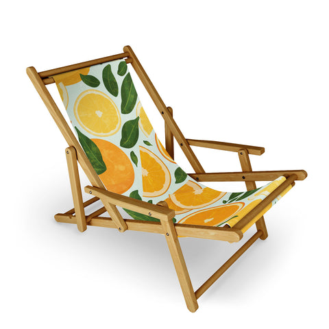 evamatise Summery Citrus Mood Mint Splash Sling Chair