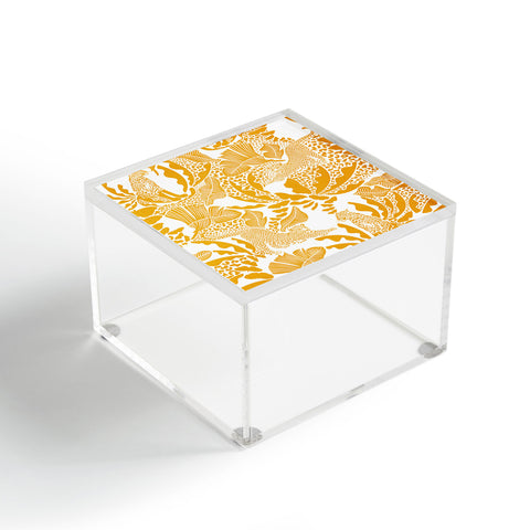 evamatise Surreal Jungle in Bright Yellow Acrylic Box
