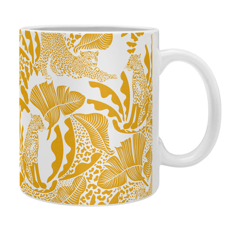 evamatise Surreal Jungle in Bright Yellow Coffee Mug