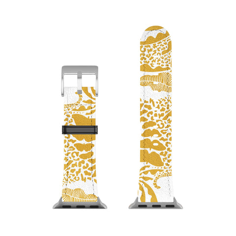 evamatise Surreal Jungle in Bright Yellow Apple Watch Band