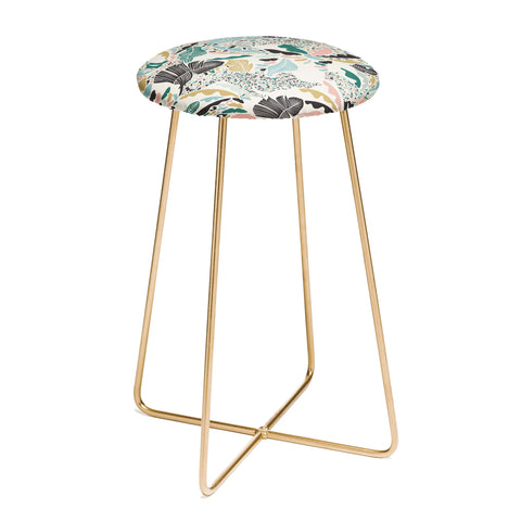 evamatise Surreal Wilderness Colorful Jungle Counter Stool