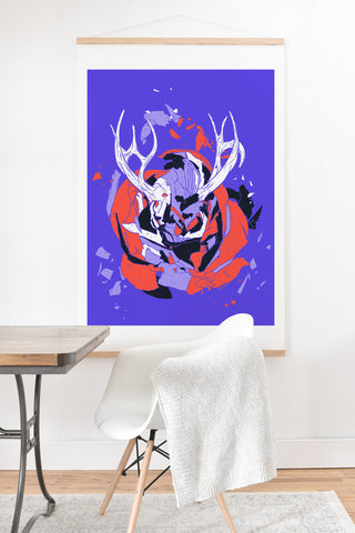 Evgenia Chuvardina Christmas Reindeer Art Print And Hanger