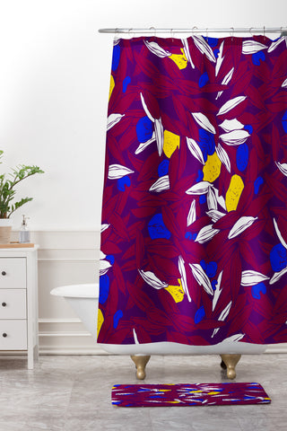 Evgenia Chuvardina Colourful seeds Shower Curtain And Mat