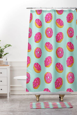 Evgenia Chuvardina Doughnut Shower Curtain And Mat