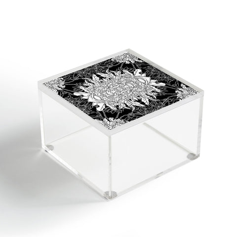 Evgenia Chuvardina Flowers black and white Acrylic Box