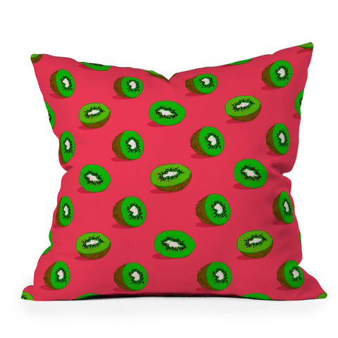 Evgenia Chuvardina Kiwifruit Throw Pillow