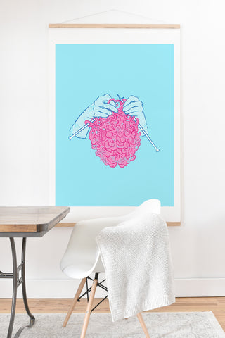 Evgenia Chuvardina Knitting a brain Art Print And Hanger
