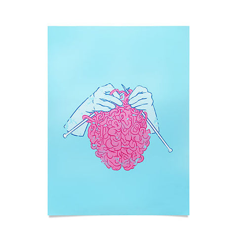 Evgenia Chuvardina Knitting a brain Poster