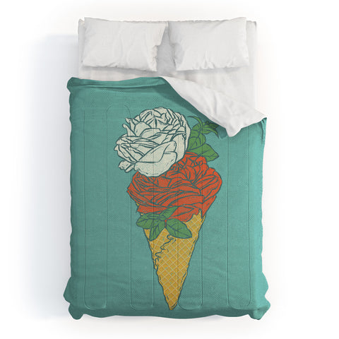 Evgenia Chuvardina Rose ice cream Comforter