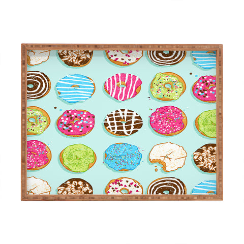 Evgenia Chuvardina Sweet donuts Rectangular Tray