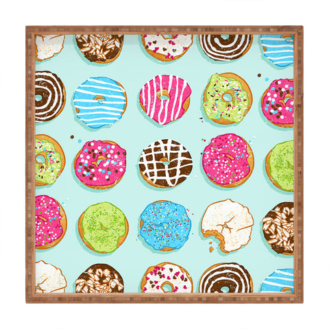 Evgenia Chuvardina Sweet donuts Square Tray