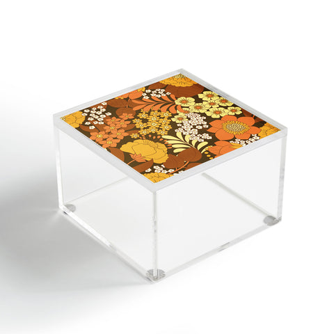 Eyestigmatic Design Brown Yellow Orange Ivory Retro Acrylic Box