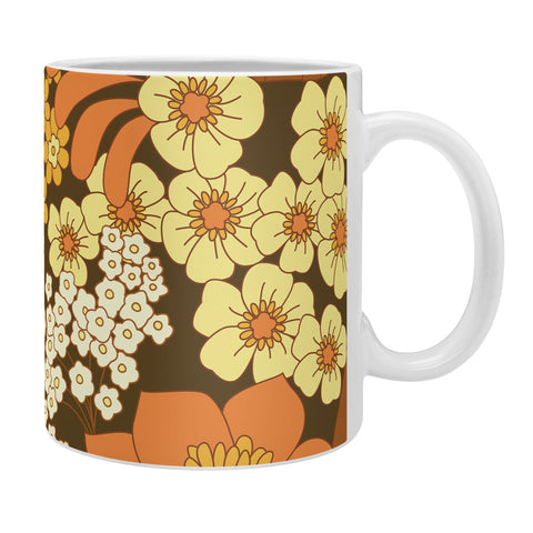 Eyestigmatic Design Brown Yellow Orange Ivory Retro Coffee Mug