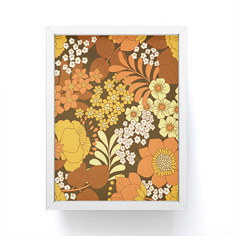 Eyestigmatic Design Brown Yellow Orange Ivory Retro Framed Mini Art Print