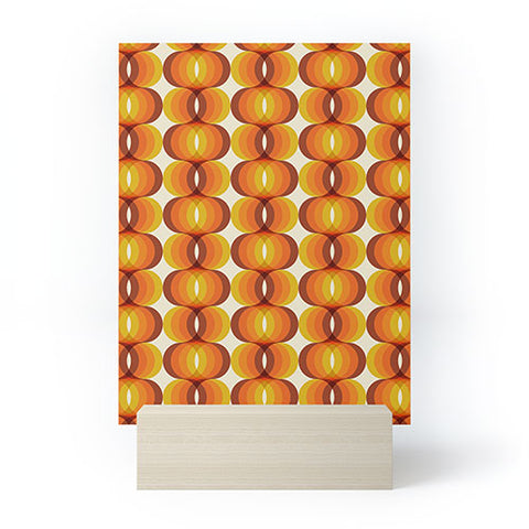 Eyestigmatic Design Orange Brown and Ivory Retro 1960s Mini Art Print