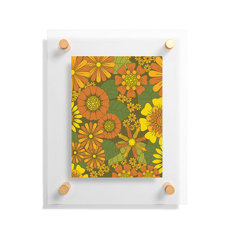 Eyestigmatic Design Orange Brown Yellow and Green Floating Acrylic Print