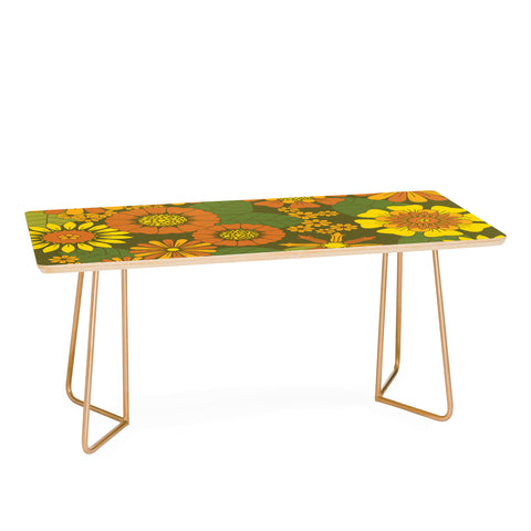 Eyestigmatic Design Orange Brown Yellow and Green Coffee Table