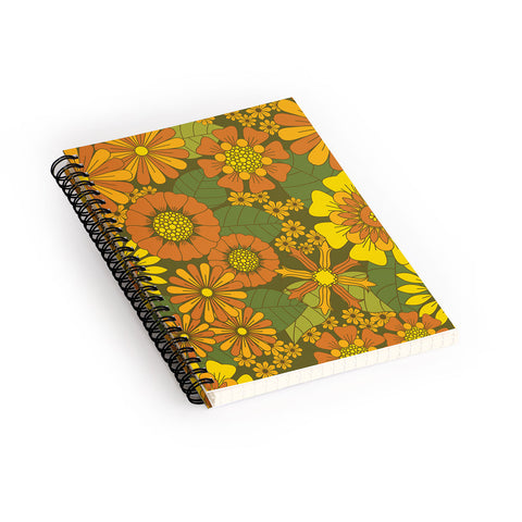 Eyestigmatic Design Orange Brown Yellow and Green Spiral Notebook