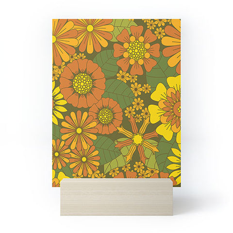 Eyestigmatic Design Orange Brown Yellow and Green Mini Art Print