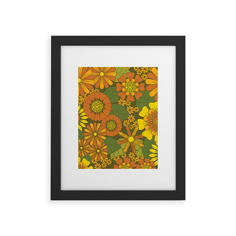 Eyestigmatic Design Orange Brown Yellow and Green Framed Art Print