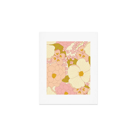 Eyestigmatic Design Pink Pastel Vintage Floral Art Print