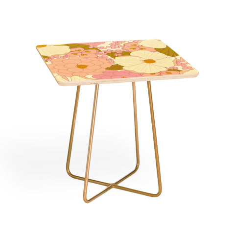 Eyestigmatic Design Pink Pastel Vintage Floral Side Table