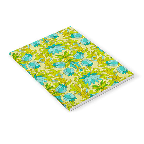 Eyestigmatic Design Turquoise and Green Leaves 1960s Notebook