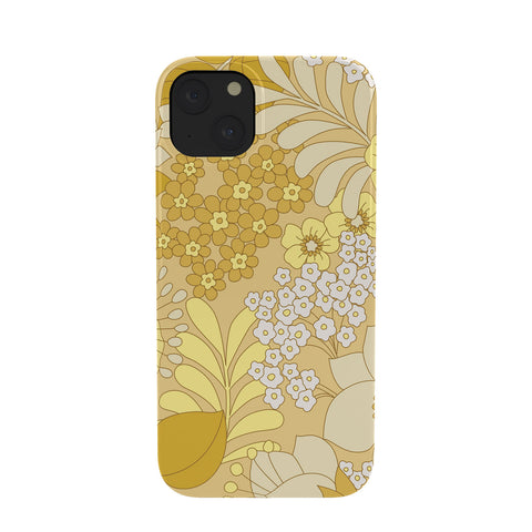 Eyestigmatic Design Yellow Ivory Brown Retro Floral Phone Case