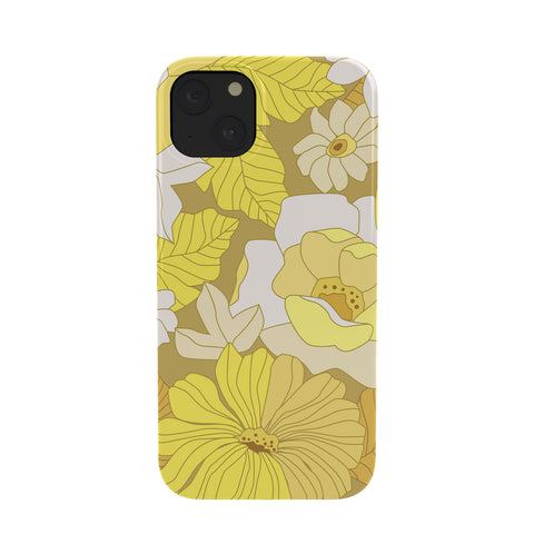 Eyestigmatic Design Yellow Ivory Brown Retro Flowers Phone Case