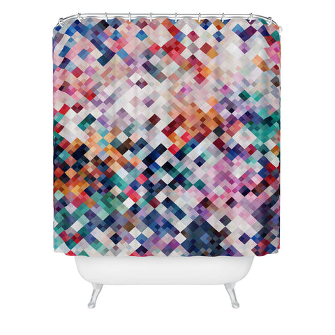 Fimbis Abstract Mosaic Shower Curtain