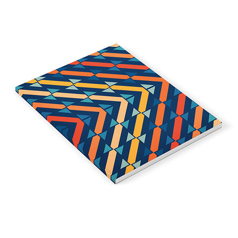 Fimbis Abstract Tiles Blue Orange Notebook