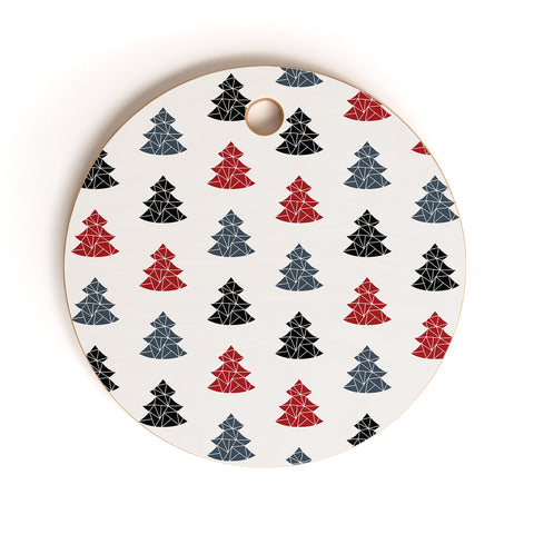 Fimbis Christmas Tree Pattern Cutting Board Round