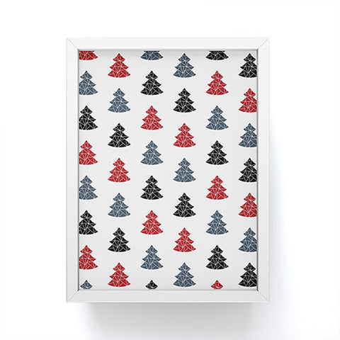 Fimbis Christmas Tree Pattern Framed Mini Art Print