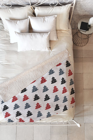 Fimbis Christmas Tree Pattern Fleece Throw Blanket