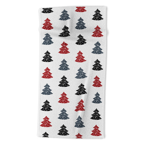 Fimbis Christmas Tree Pattern Beach Towel
