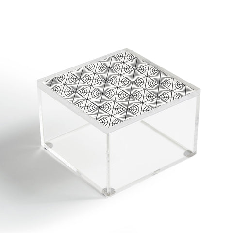 Fimbis Circle Squares Black White 2 Acrylic Box