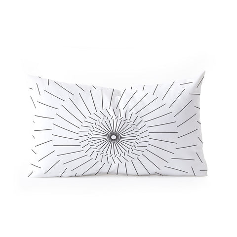 Fimbis Circles of Stripes 1 Oblong Throw Pillow
